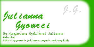 julianna gyomrei business card